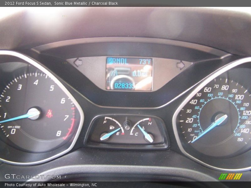 Sonic Blue Metallic / Charcoal Black 2012 Ford Focus S Sedan