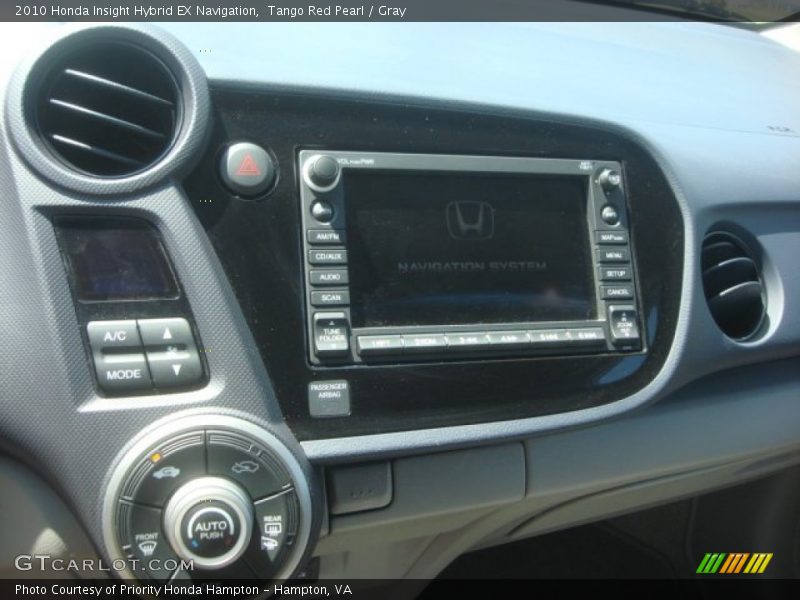 Tango Red Pearl / Gray 2010 Honda Insight Hybrid EX Navigation