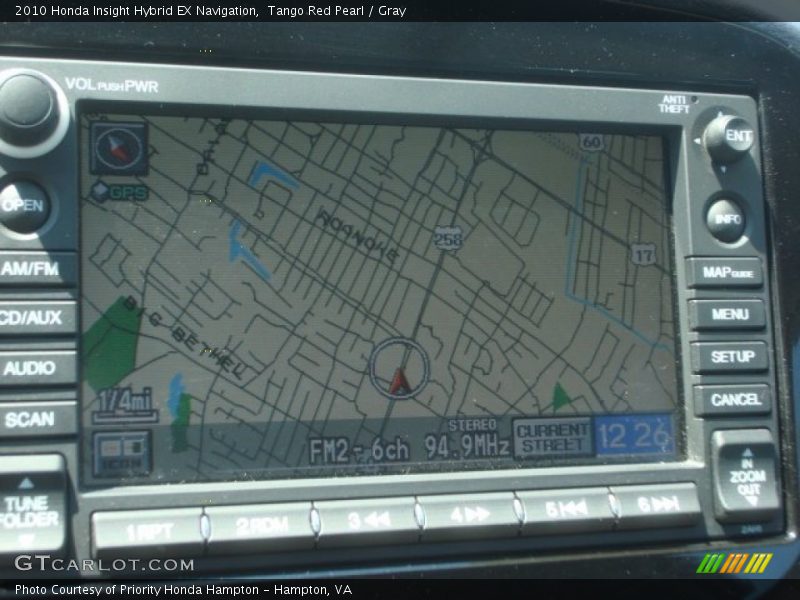 Tango Red Pearl / Gray 2010 Honda Insight Hybrid EX Navigation