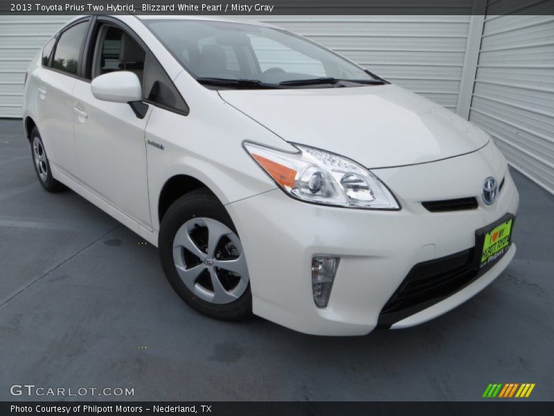 Blizzard White Pearl / Misty Gray 2013 Toyota Prius Two Hybrid