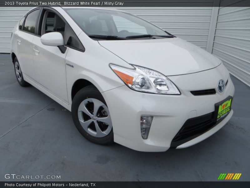 Blizzard White Pearl / Misty Gray 2013 Toyota Prius Two Hybrid