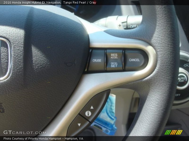 Tango Red Pearl / Gray 2010 Honda Insight Hybrid EX Navigation
