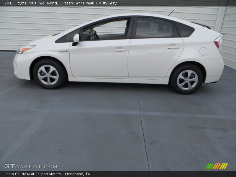 Blizzard White Pearl / Misty Gray 2013 Toyota Prius Two Hybrid