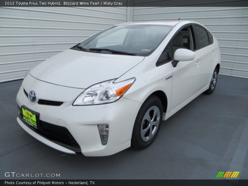 Blizzard White Pearl / Misty Gray 2013 Toyota Prius Two Hybrid