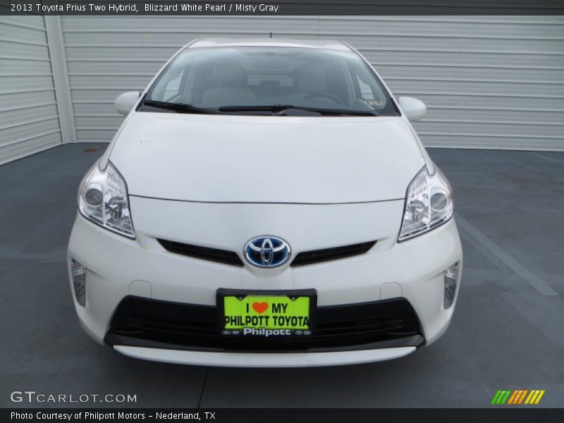 Blizzard White Pearl / Misty Gray 2013 Toyota Prius Two Hybrid