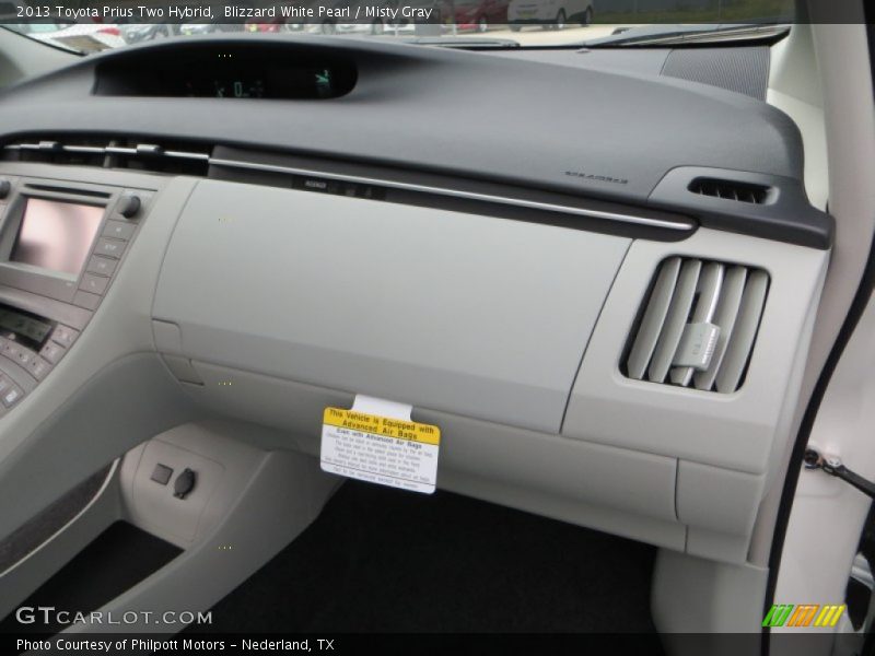 Blizzard White Pearl / Misty Gray 2013 Toyota Prius Two Hybrid
