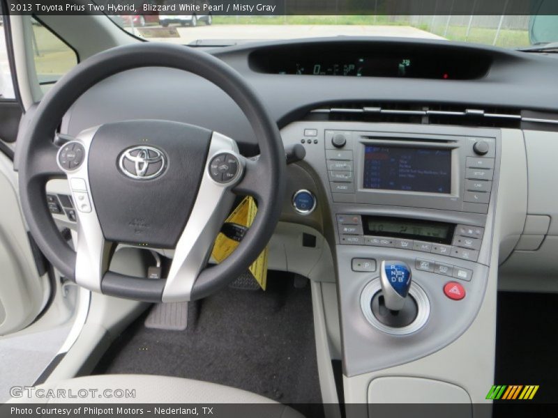 Blizzard White Pearl / Misty Gray 2013 Toyota Prius Two Hybrid