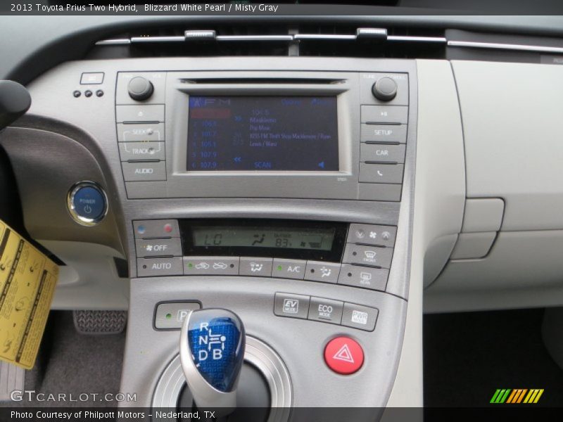 Blizzard White Pearl / Misty Gray 2013 Toyota Prius Two Hybrid