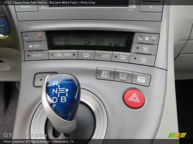 Blizzard White Pearl / Misty Gray 2013 Toyota Prius Two Hybrid