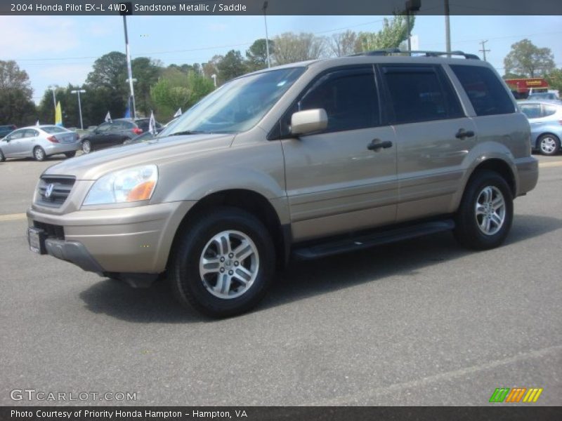 Sandstone Metallic / Saddle 2004 Honda Pilot EX-L 4WD