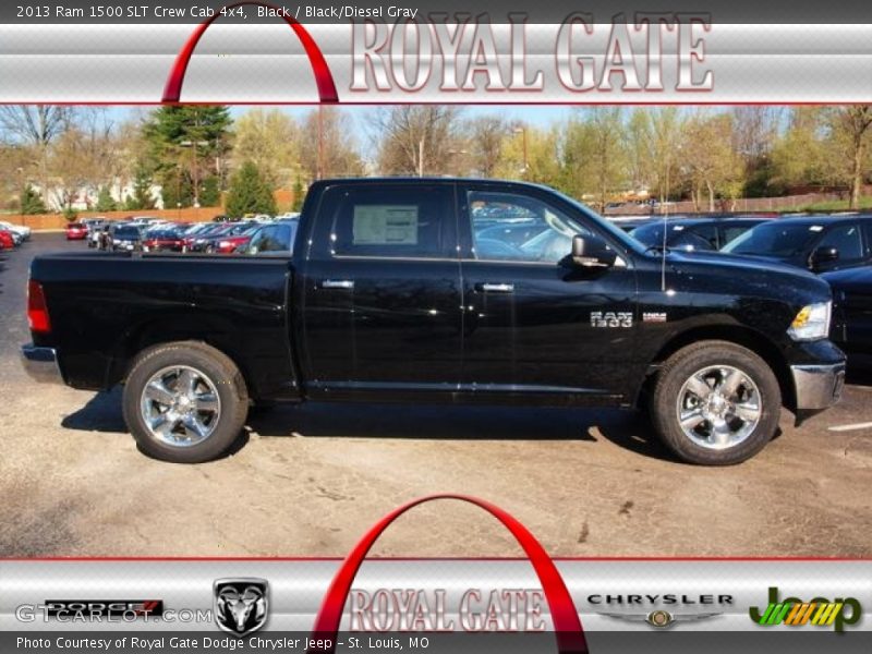 Black / Black/Diesel Gray 2013 Ram 1500 SLT Crew Cab 4x4