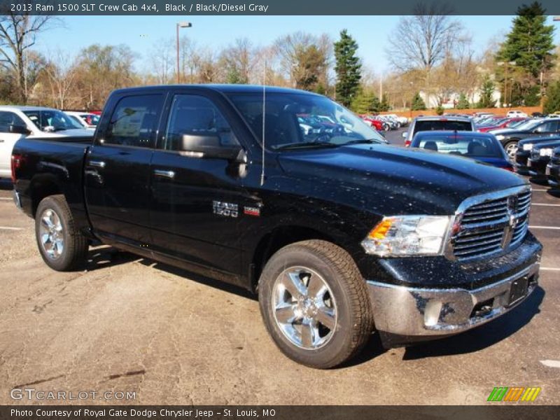 Black / Black/Diesel Gray 2013 Ram 1500 SLT Crew Cab 4x4