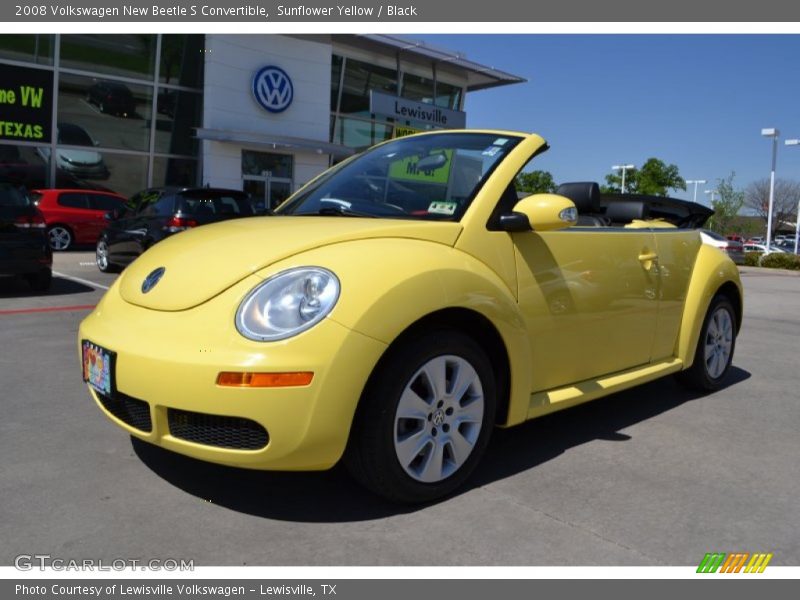 Sunflower Yellow / Black 2008 Volkswagen New Beetle S Convertible