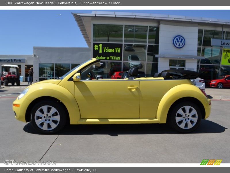 Sunflower Yellow / Black 2008 Volkswagen New Beetle S Convertible