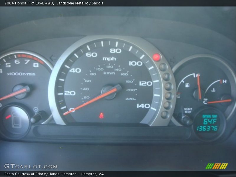 Sandstone Metallic / Saddle 2004 Honda Pilot EX-L 4WD