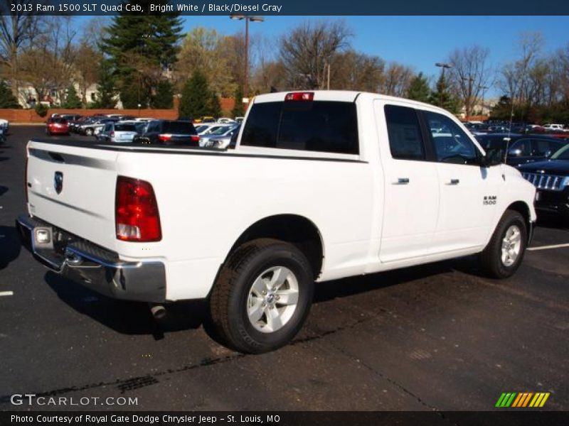 Bright White / Black/Diesel Gray 2013 Ram 1500 SLT Quad Cab