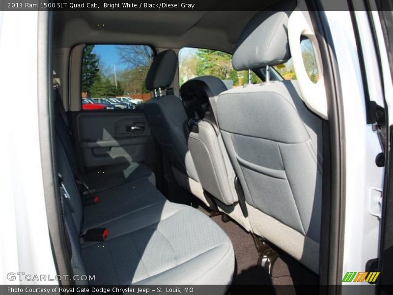 Bright White / Black/Diesel Gray 2013 Ram 1500 SLT Quad Cab