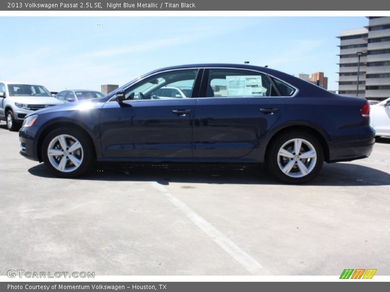 Night Blue Metallic / Titan Black 2013 Volkswagen Passat 2.5L SE