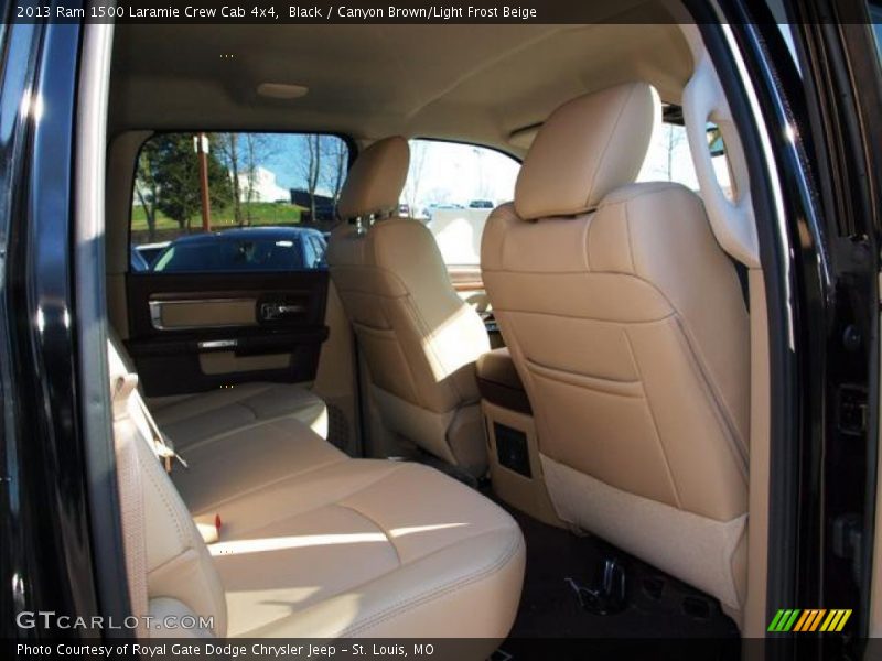 Black / Canyon Brown/Light Frost Beige 2013 Ram 1500 Laramie Crew Cab 4x4