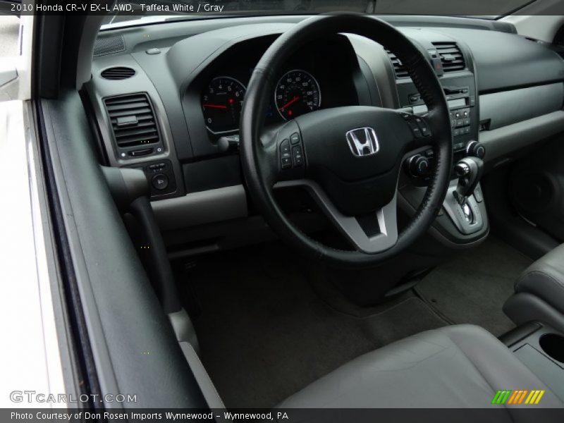 Taffeta White / Gray 2010 Honda CR-V EX-L AWD