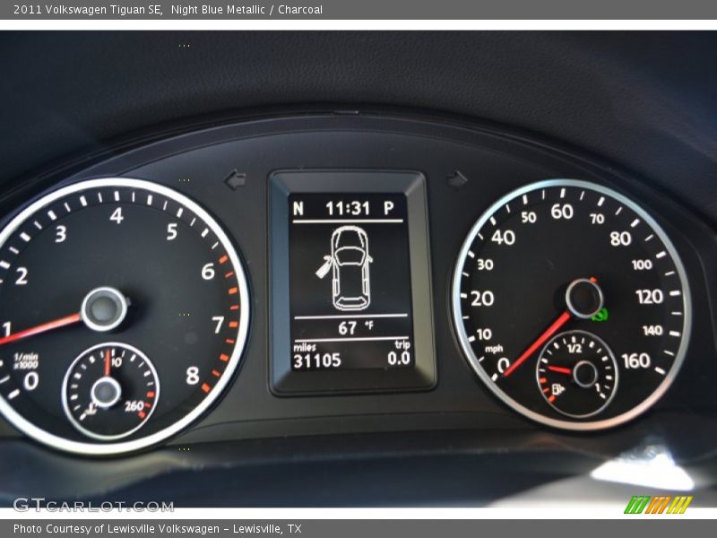 Night Blue Metallic / Charcoal 2011 Volkswagen Tiguan SE