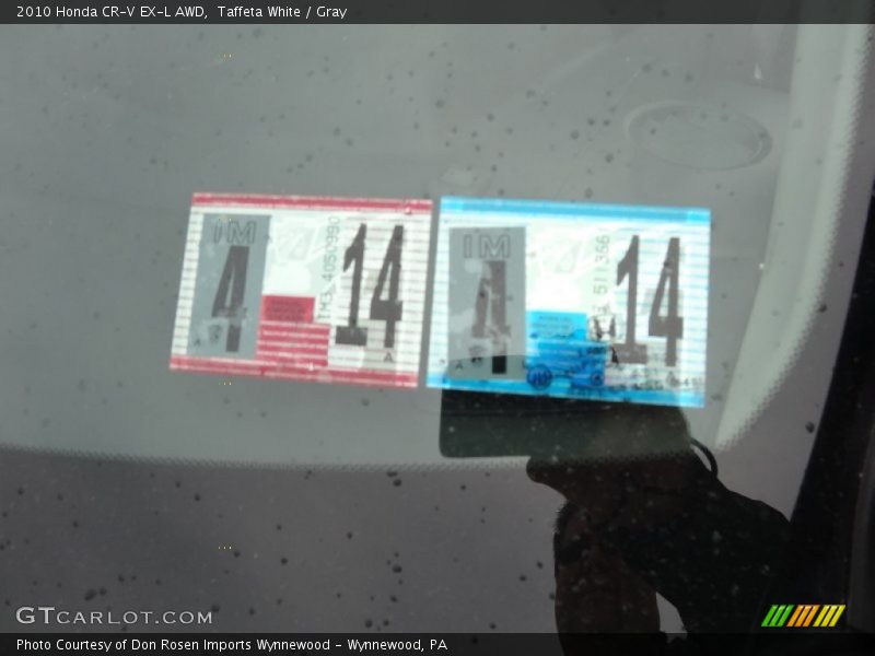 Taffeta White / Gray 2010 Honda CR-V EX-L AWD