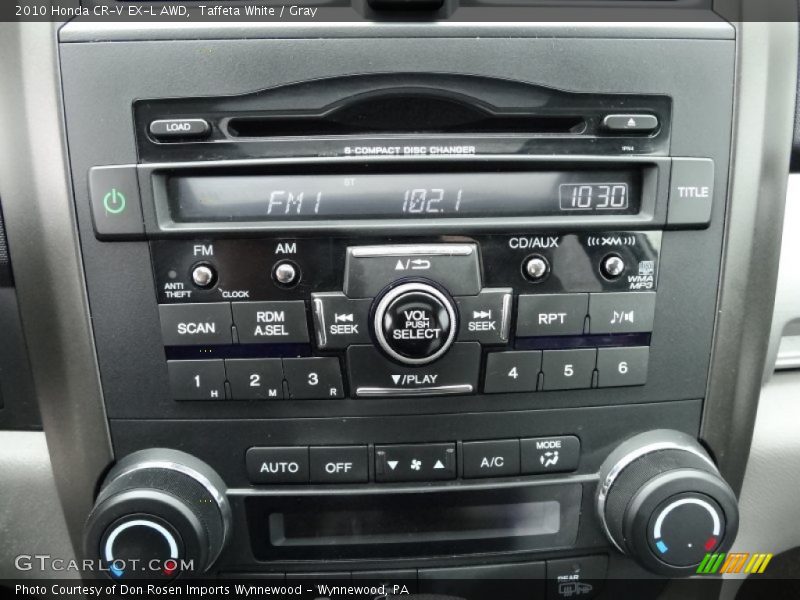 Taffeta White / Gray 2010 Honda CR-V EX-L AWD