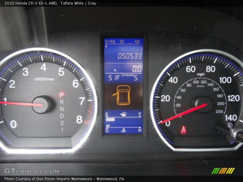 Taffeta White / Gray 2010 Honda CR-V EX-L AWD