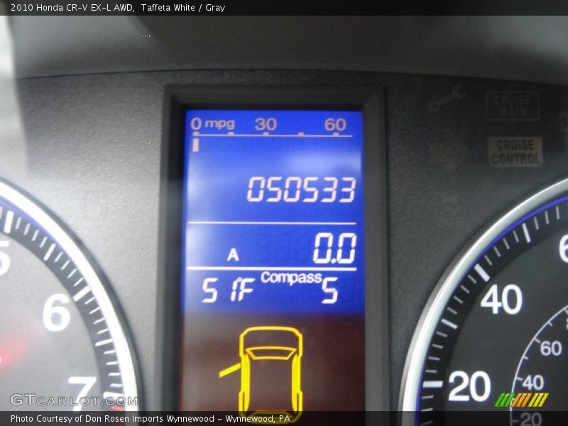 Taffeta White / Gray 2010 Honda CR-V EX-L AWD