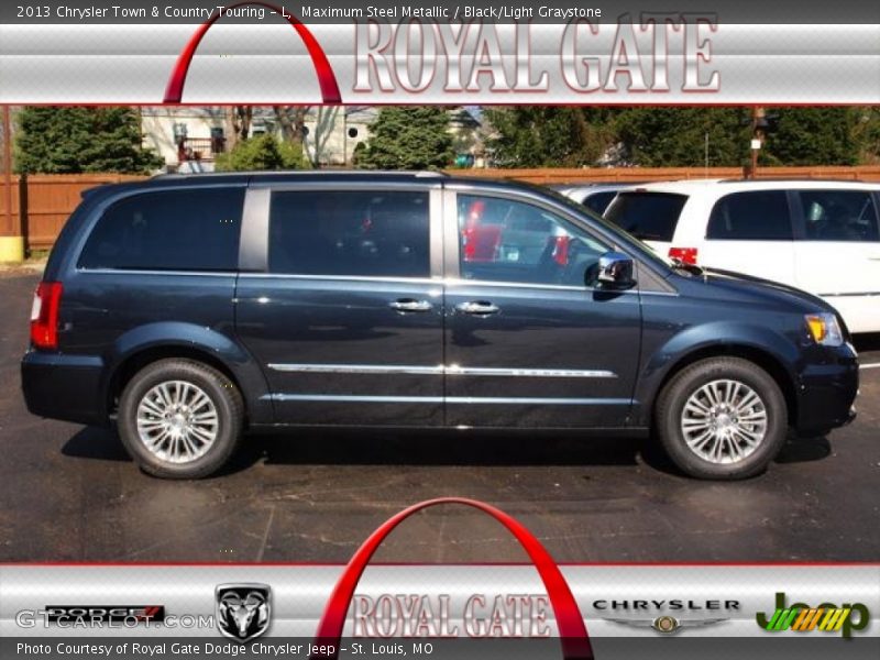 Maximum Steel Metallic / Black/Light Graystone 2013 Chrysler Town & Country Touring - L