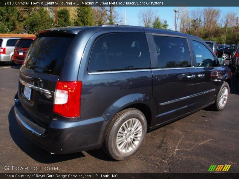 Maximum Steel Metallic / Black/Light Graystone 2013 Chrysler Town & Country Touring - L