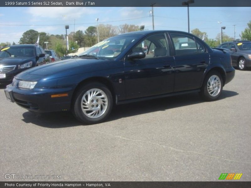 Dark Blue / Tan 1999 Saturn S Series SL2 Sedan