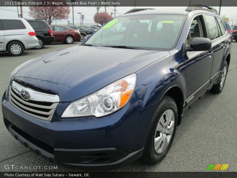 Azurite Blue Pearl / Warm Ivory 2011 Subaru Outback 2.5i Wagon