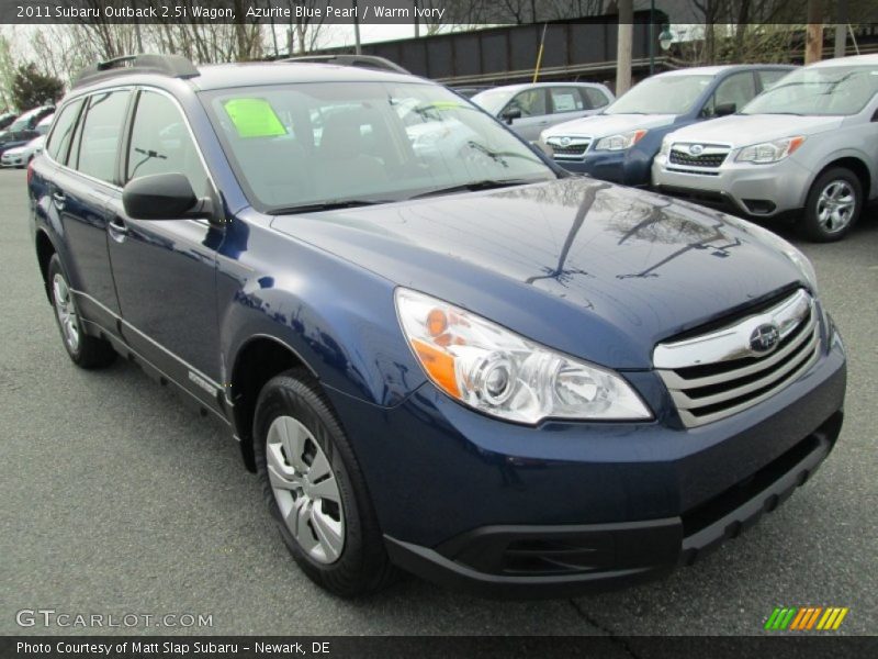 Azurite Blue Pearl / Warm Ivory 2011 Subaru Outback 2.5i Wagon