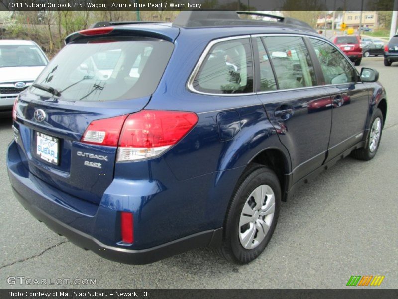 Azurite Blue Pearl / Warm Ivory 2011 Subaru Outback 2.5i Wagon