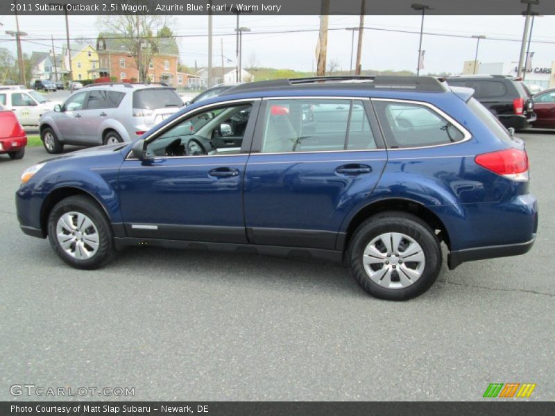 Azurite Blue Pearl / Warm Ivory 2011 Subaru Outback 2.5i Wagon