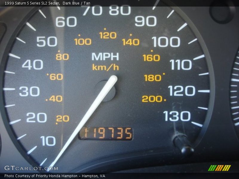 Dark Blue / Tan 1999 Saturn S Series SL2 Sedan