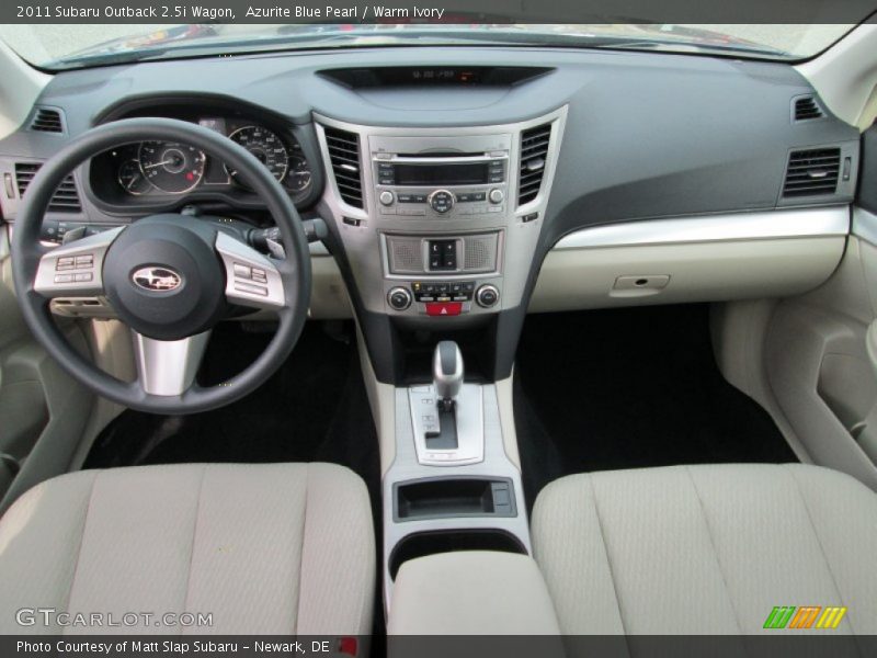 Azurite Blue Pearl / Warm Ivory 2011 Subaru Outback 2.5i Wagon