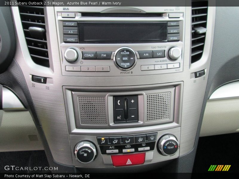 Azurite Blue Pearl / Warm Ivory 2011 Subaru Outback 2.5i Wagon