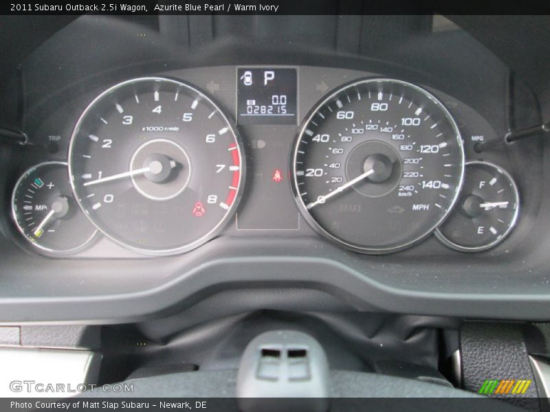 Azurite Blue Pearl / Warm Ivory 2011 Subaru Outback 2.5i Wagon