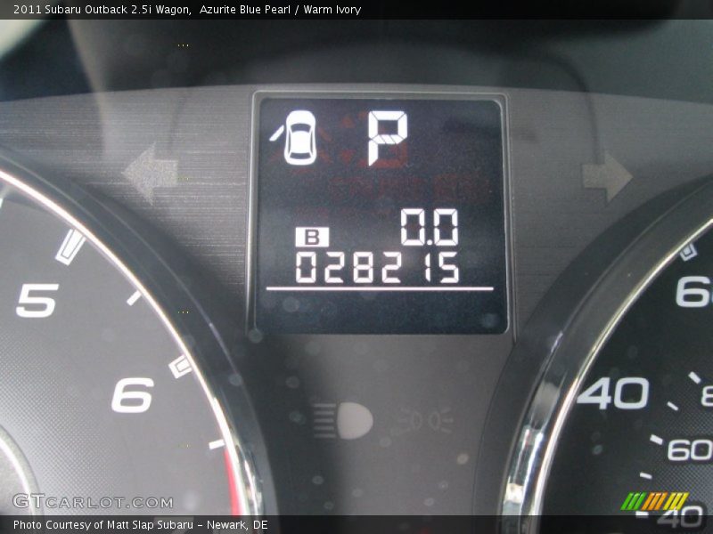 Azurite Blue Pearl / Warm Ivory 2011 Subaru Outback 2.5i Wagon