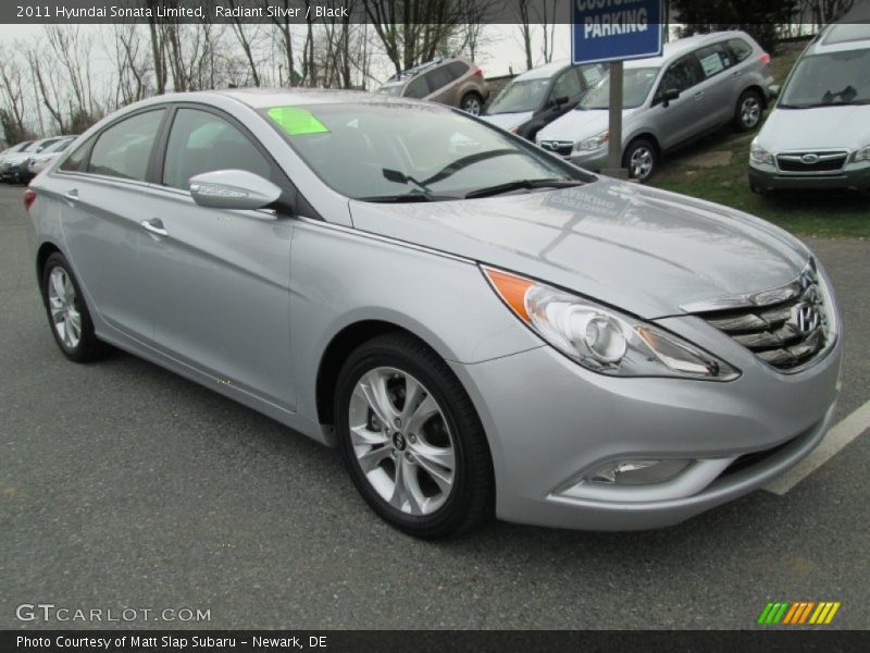 Radiant Silver / Black 2011 Hyundai Sonata Limited