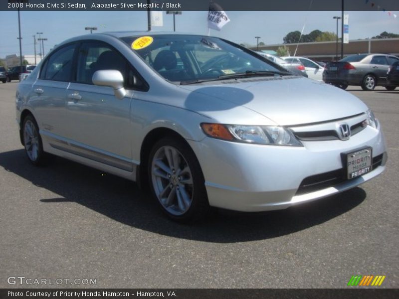 Alabaster Silver Metallic / Black 2008 Honda Civic Si Sedan