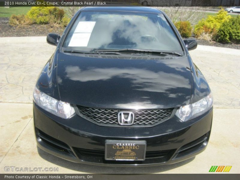 Crystal Black Pearl / Black 2010 Honda Civic EX-L Coupe