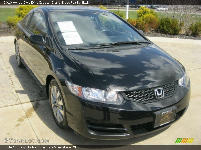 Crystal Black Pearl / Black 2010 Honda Civic EX-L Coupe