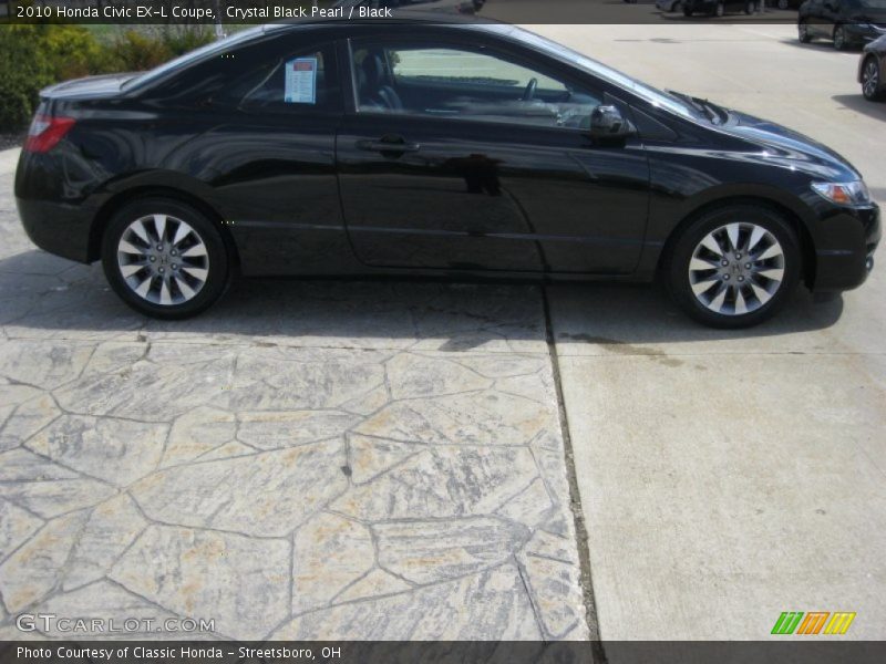 Crystal Black Pearl / Black 2010 Honda Civic EX-L Coupe