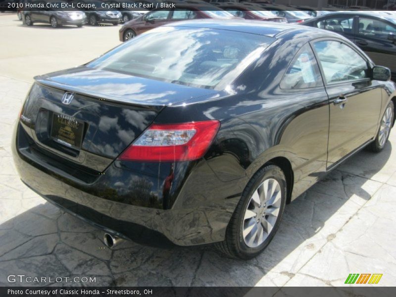 Crystal Black Pearl / Black 2010 Honda Civic EX-L Coupe