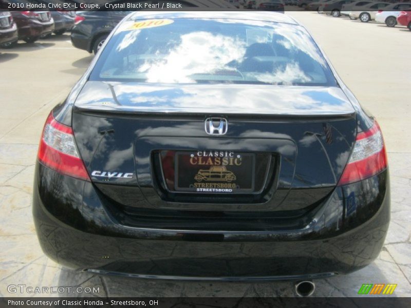 Crystal Black Pearl / Black 2010 Honda Civic EX-L Coupe