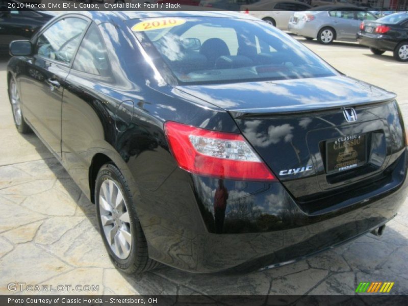 Crystal Black Pearl / Black 2010 Honda Civic EX-L Coupe