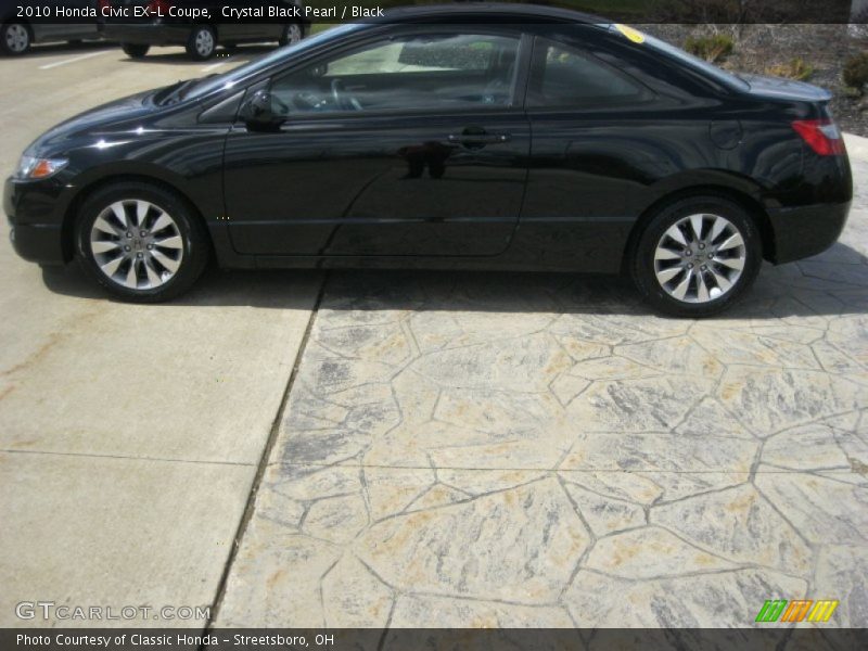Crystal Black Pearl / Black 2010 Honda Civic EX-L Coupe